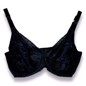 Chantelle Black Lace Underwire Support Bra Size 32 DDDD